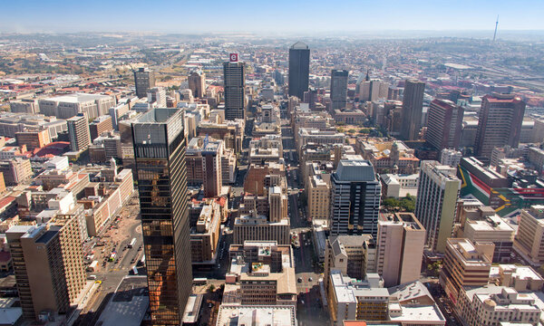 View central business district Johannesburg South Africa