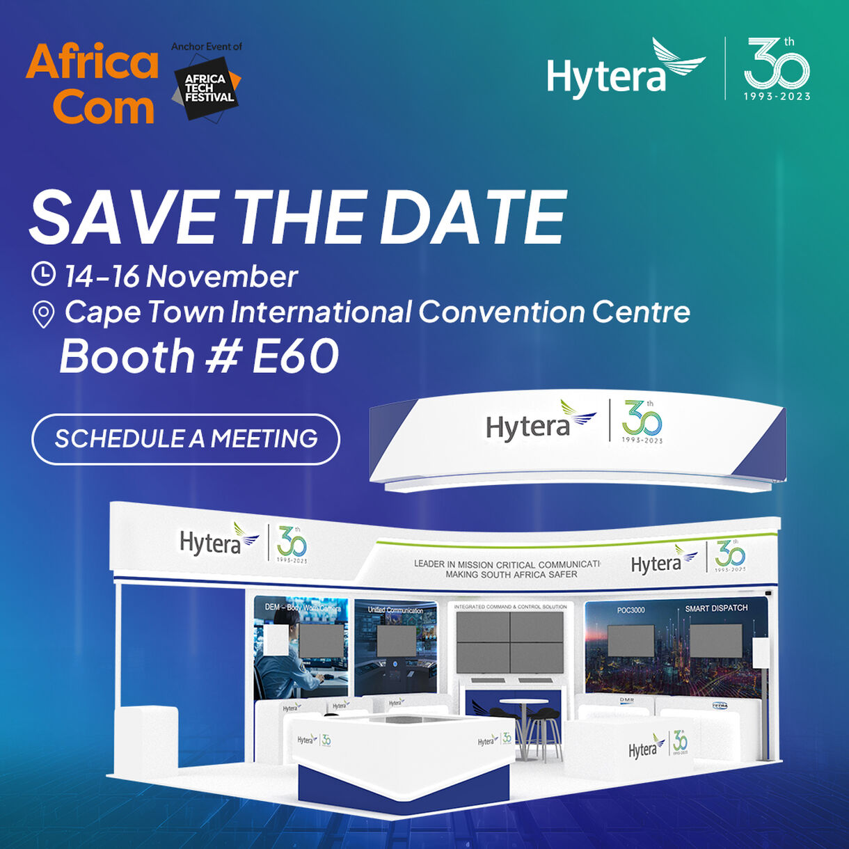 Hytera Stand Join us at AfricaCom 2023 | Hytera South Africa